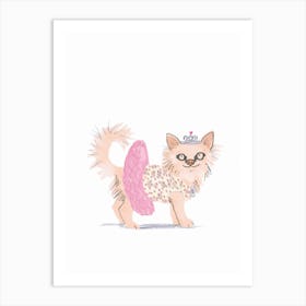 Princess Cat Art Print