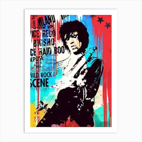 Keith Richards Pop Art Art Print