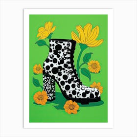 Step into Spring: Floral Shoes and Sneaker Art 1 Art Print