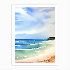 Shelly Beach 2, Australia Watercolour Art Print