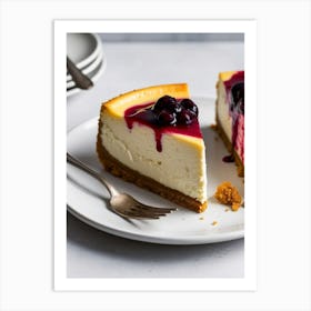 Blueberry Cheesecake Art Print