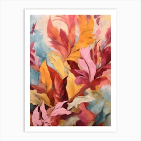 Fall Flower Painting Celosia 1 Art Print