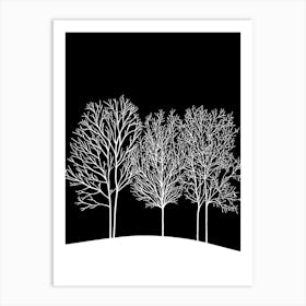 Winter Trees Vector Art Print