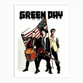 Green Day band music pop punk Art Print