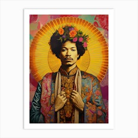 Jimi Hendrix Vintage Portrait 3 Art Print
