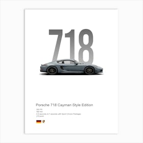 718 Cayman Style Edition Porsche Art Print