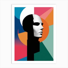 Abstract Portrait Of A Man Art Print