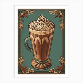 Coffee Cup With Whipped Cream Art Print