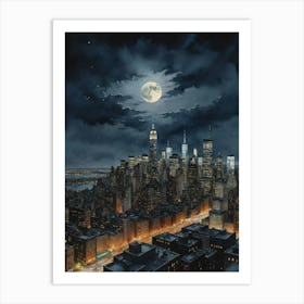 New York's Skyline, Reimagined Art Print