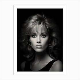 Black And White Photograph Of Jane Fonda Art Print