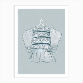 White Blouse Art Print