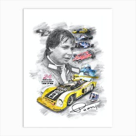 Didier Pironi Portrait Art Print