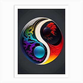 Colour 1, Yin and Yang Illustration Art Print