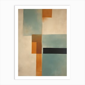 Faded Mid-Century Retro 3 Art Print