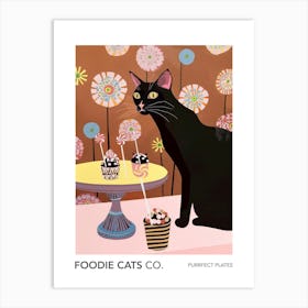 Foodie Cats Co Cat And Candy 1 Art Print