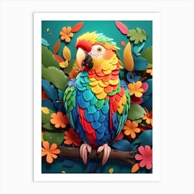 Colorful Parrot 4 Art Print