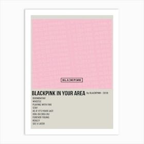 Blackpink In Your Area Album Cover Poster 1 Art Print