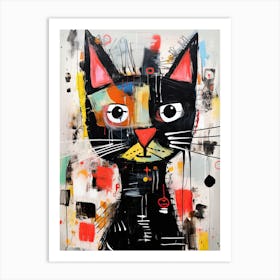 Cat Street Art Art Print