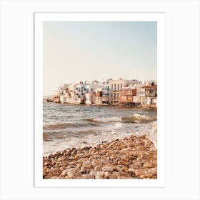 Coastal Greece Homes Art Print