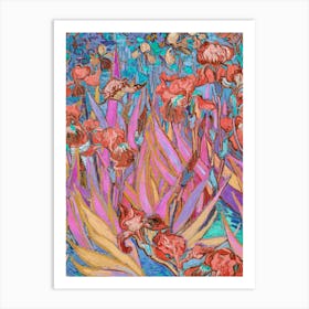 Van Gogh - Irises By Person Art Print