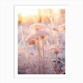 Frosty Botanical Queen Annes Lace 10 Art Print