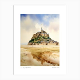 Mont Saint Michel 2 Watercolour Travel Poster Art Print