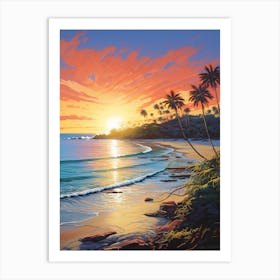 A Vibrant Painting Of Emu Point Beach Australia 4 Art Print