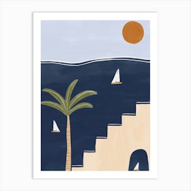 Stairway To The Sea Art Print