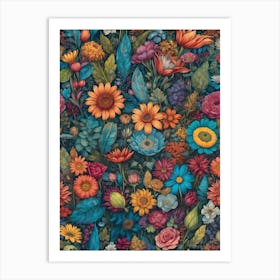 Floral Wallpaper 2 Art Print