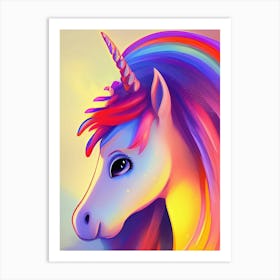 Colorful Unicorn Painting  Art Print