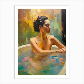Woman In A Bath 1 Art Print