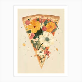 Pizza With Flowers Art Print