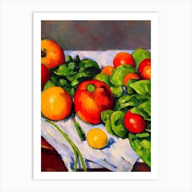 Spinach Cezanne Style vegetable Art Print