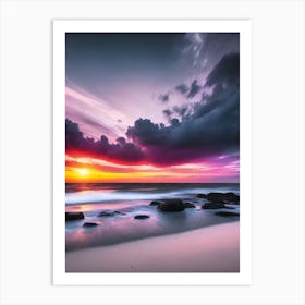 Sunset At The Beach 540 Art Print