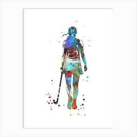 Field Hockey Player Girl Art Print