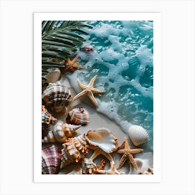 Sea Shells On The Beach 3 Art Print