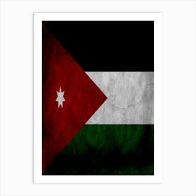 Jordan Flag Texture Art Print