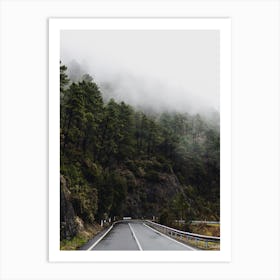 Misty Road in the Italian mountains Art Print