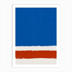 Blue And Red minimal Art Print