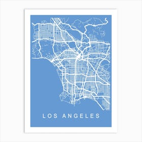 Los Angeles Map Blueprint Art Print