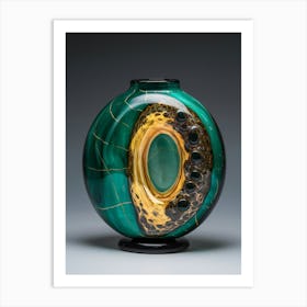 Green Glass Vase Art Print