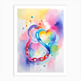 Heart And Chain Art Print