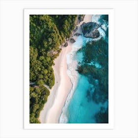 Aerial View Of A Tropical Beach 2 Art Print