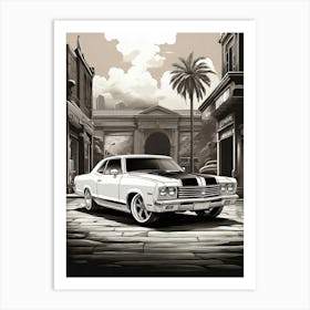 Car And Villa Art Print