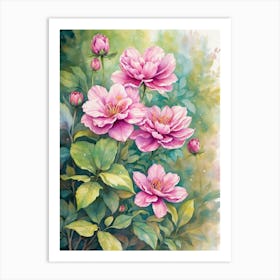 Pink Peonies 1 Art Print