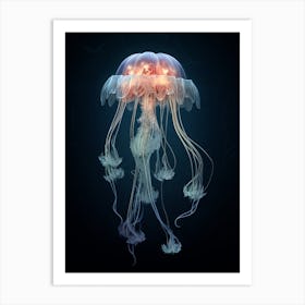 Box Jellyfish Realistic 3 Art Print