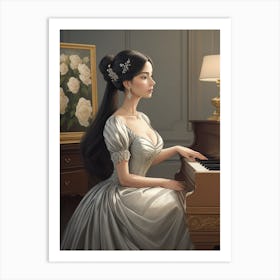 Lady At The Piano Art Print