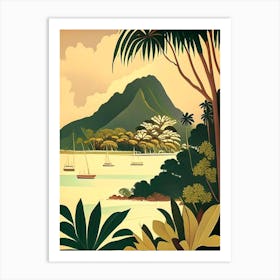 Huahine French Polynesia Rousseau Inspired Tropical Destination Art Print