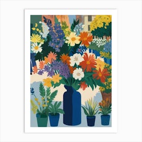 Flower Market Art Print