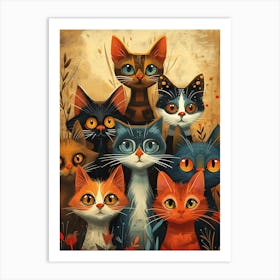 Cats Painting Art Print